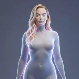 neon sculpture of margot robbie, hyper detailed, award winning