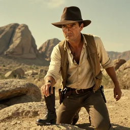 still from the Indiana Jones movie with the rock, award-winning cinematography, 4k