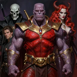 portrait of red crimson thanos brock lesnar scarlet king spawn skull mask by hr giger, zdzisław beksinski, luis royo and wayne barlowe as a diablo, resident evil, dark souls, bloodborne monster