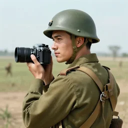 handmade character portrait of an us soldier in 1 9 6 0 wit his back to the camera at the vietnam war in a thematic landscape in the style of artgerm and enki bilal and bastien lecouffe - deharme, wlop, line art, watercolor, dynamic pose anatomically correct, cinematic lighting, hyperdetailed, 8 k realistic, symmetrical, global illumination, frostbite 3 engine, cryengine, dof, trending on artstation, digital art, channel