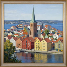A painting of Trondheim