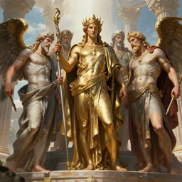 gods in the olympus, highly detailed, digital painting, artstation, concept art, sharp focus, illustration, unreal engine, 8 k, art by artgerm and greg rutkowski and edgar maxence