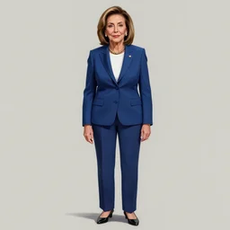 a full length portrait of nancy pelosi painted by an anime artist