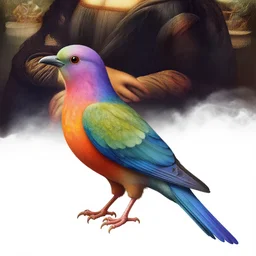 a schematic drawing of a gothic, surrealistic bird, incredible colors, trending on artstation, by leonardo da vinci, by rembrandt
