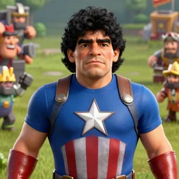 portrait maradona as the new marvel's avenger, octane render, detailed, brawl stars, unreal engine 5, cinema 4 d cinematic, artstation, greg rutkowski, clash of clan, clash royal