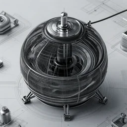 Blueprint for a black hole vacuum cleaner, intricate details, ultra high quality, 8k