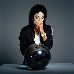 Michael Jackson pondering his Orb by Todd Lockwood
