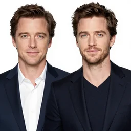 document. photo clean cut looking male portrait that looks like colin farrell and james franco