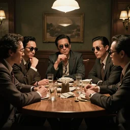 the secret money club secret meetings, cinematic, gangster movie