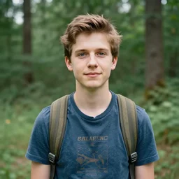 portrait photo still of real life adventure time's finn 8 k, 8 5 mm f 1. 8