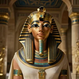 cleopatra in a cinematic closeup. egyptian royal chamber. canon eos c 3 0 0, ƒ 1. 8, 3 5 mm. 8 k. medium - format. inspired by roger deakins cinematography, photorealistic
