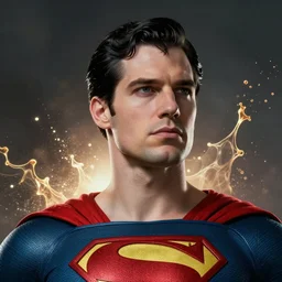 Portrait of Nigel Farrage as superman, heroic, amazing splashscreen artwork, splash art, head slightly tilted, natural light, elegant, intricate, fantasy, atmospheric lighting, cinematic, matte painting, detailed face, by Greg rutkowski