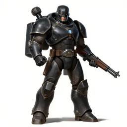 dark kenku wearing power armor and brandishing a musket. concentrated expression. art by ralph mcquarrie and beksinski r / characterart
