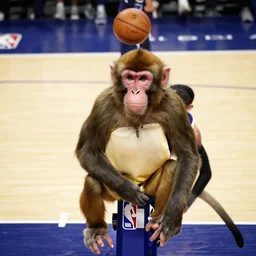 monkey scoring on nba game