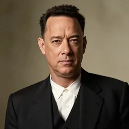 a brooding romantic - era portrait of tom hanks