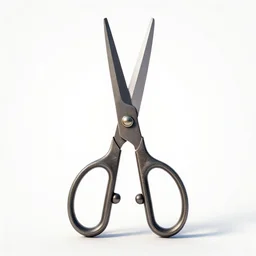 japanese scissors, stylized 3d render, isolated on a pure white background, centered, entire object in frame, sharp focus, soft studio lighting