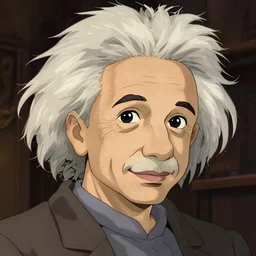 stunning portrait of young adult son of einstein and rosalina, intricate details, digital art by rob gonsalves, still from studio ghibli