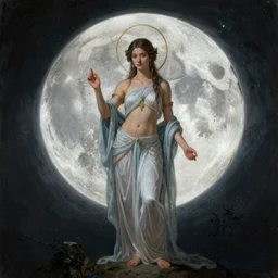 the goddes of the moon epic painting