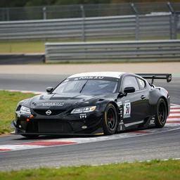 GT4 Nissan Altimia black plain livery racing on track photo 2022