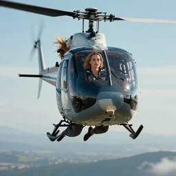 margot robbie jumping off a helicopter, in mid air, hyper realistic faces, beautiful eyes, cinematic, long shot, hyper detailed, 8 5 mm photograph, 8 k resolution, film still, sharp lens, wide lens