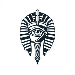logo marks eye of horus with features of the eye of the bad boy