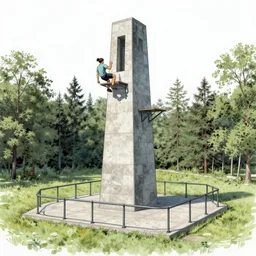 parkour ( park ) spomenik snigelparken, ( ( railings ) ), photo, 4 k, detailed drawing