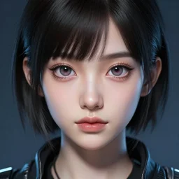A cyberpunk cyborg girl with big and cute eyes, fine-face, realistic shaded perfect face, fine details. not anime. Realistic shaded lighting poster by Ilya Kuvshinov katsuhiro, magali villeneuve, artgerm, Jeremy Lipkin and Michael Garmash, Rob Rey and Kentarõ Miura style, trending on art station