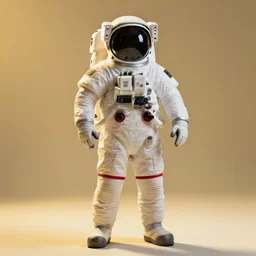 extremely detailed studio portrait of space astronaut, helmet under arm, full body, soft light, golden glow, award winning photo by michal karcz and yoshitaka amano