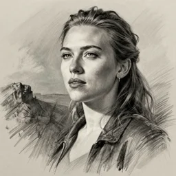 Scarlett Johansson, rough sketch by Loish