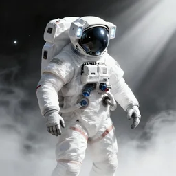 a beautiful artwork illustration, concept art sketch of an astronaut in white futuristic cybernetic armor, a shining object in the distance, volumetric fog, godrays, high contrast, vibrant colors, vivid colors, high saturation, by Greg Rutkowski and Jesper Ejsing and Raymond Swanland and alena aenami, featured on artstation, wide angle, vertical orientation
