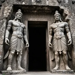 two giants guarding hells entrance