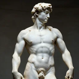 perfect muscular adonis marble statue, portrait lighting, 4 k