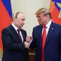 photo of fighting of putin vs trump from ny times, award winning
