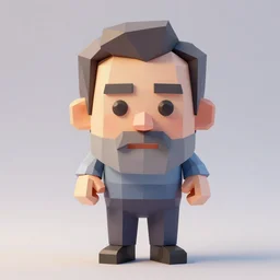 Walter white low poly 3d render