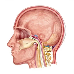 cross-section of human head