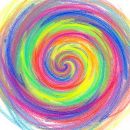 abstract swirls of color, crayon art, blurry