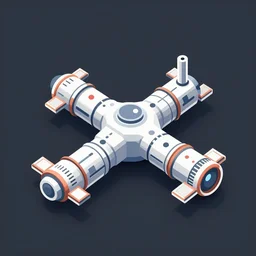 icon of a space station, artstation.