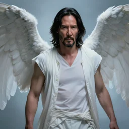 Keanu Reeves as an angel, 8k, intricate, cinematic lighting, highly detailed, digital painting, artstation, concept art, smooth, sharp focus, illustration, art by Artgerm