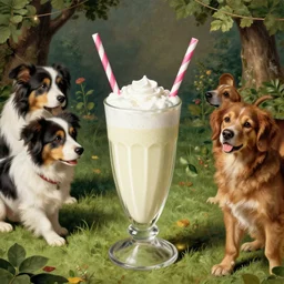 my milkshake brings all the boys to the yard in the style of caravaggio