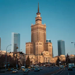 warsaw city poland in year 2050 photography