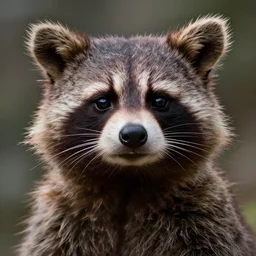 a closeup portrait of Rocket Raccoon by Craig Mullins; extraordinary-masterpiece; realistic-lighting; 90mm; f/1.4