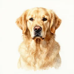 water color of a golden retriever, by leonardo da vinci