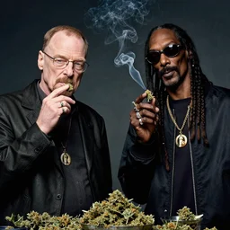 walter white smoking weed in the studio with snoop dogg, walter white, snoop dogg, smoking weed, studio