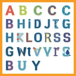 Educational poster with the alphabet