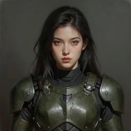a professional painting of a beautiful young female, clothed in stealth armor, olive skin, long dark hair, beautiful bone structure, symmetrical facial features, intricate, elegant, digital painting, concept art, smooth, sharp focus, illustration, from Metal Gear, by Ruan Jia and Mandy Jurgens and Artgerm and William-Adolphe Bouguerea