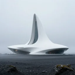 surreal mindblown architecture, futuristic white architecture in the beach in iceland, foggy, highly detailed, digital painting, arstation, concept art, hyperealistic octane render, unreal engine,