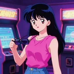 anime vhs retro arcade girl 8 0 s
