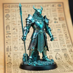 bullywug knight shiva of guns of the victor's coronet, in the style of anne sudworth and wayne douglas barlowe, trending on artstation, iridescent turquoise lighting product view gigapixel, monster manual entry, tilt - shift, anaglyph effect, hieroglyphics