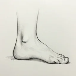 a sketch of a foot with different angles