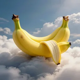banana going to heaven. perfection. digital art by meeple
